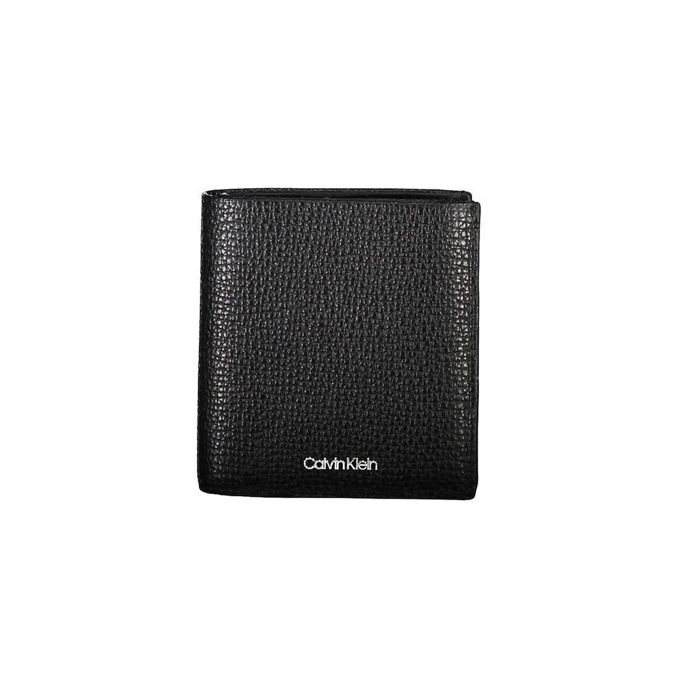 Calvin Klein Schwarzes Leder Portemonnaie