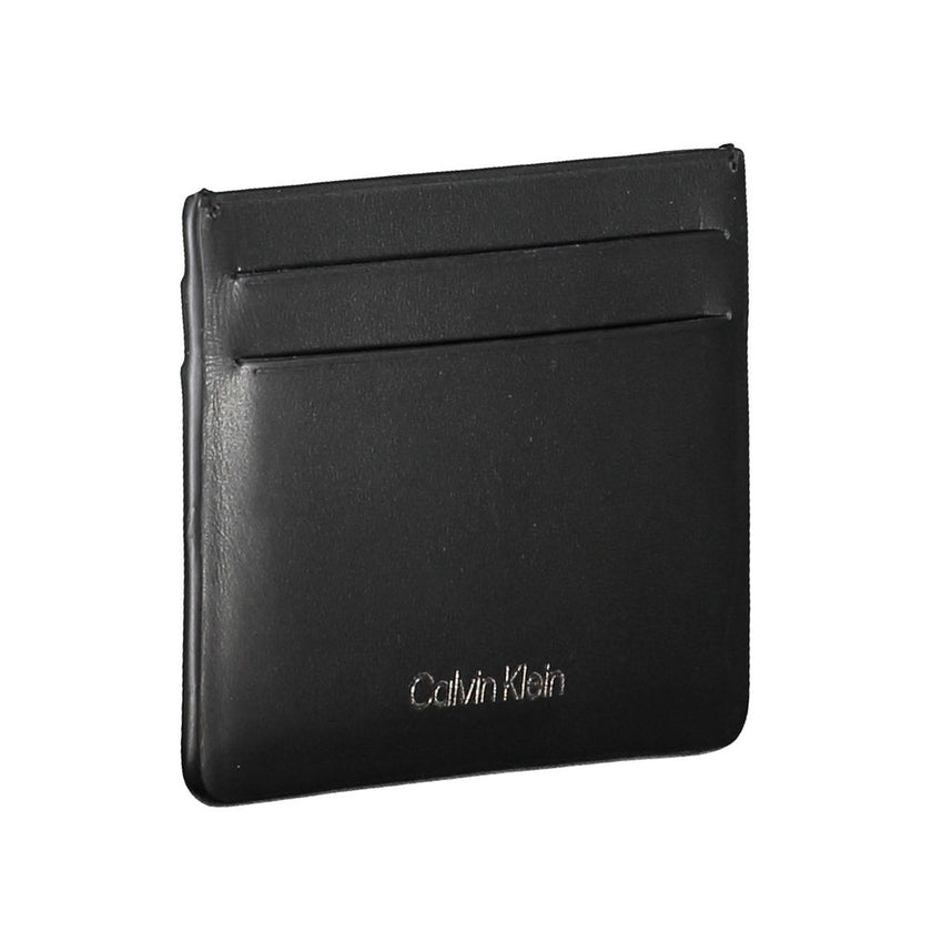 Calvin Klein Schwarzes Leder Portemonnaie für Herren