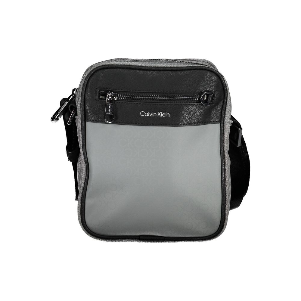 Calvin Klein Graue Polyester-Umhängetasche