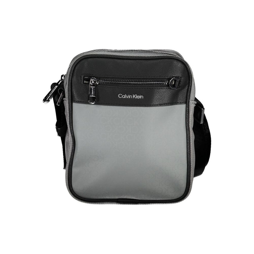 Calvin Klein Graue Polyester-Umhängetasche