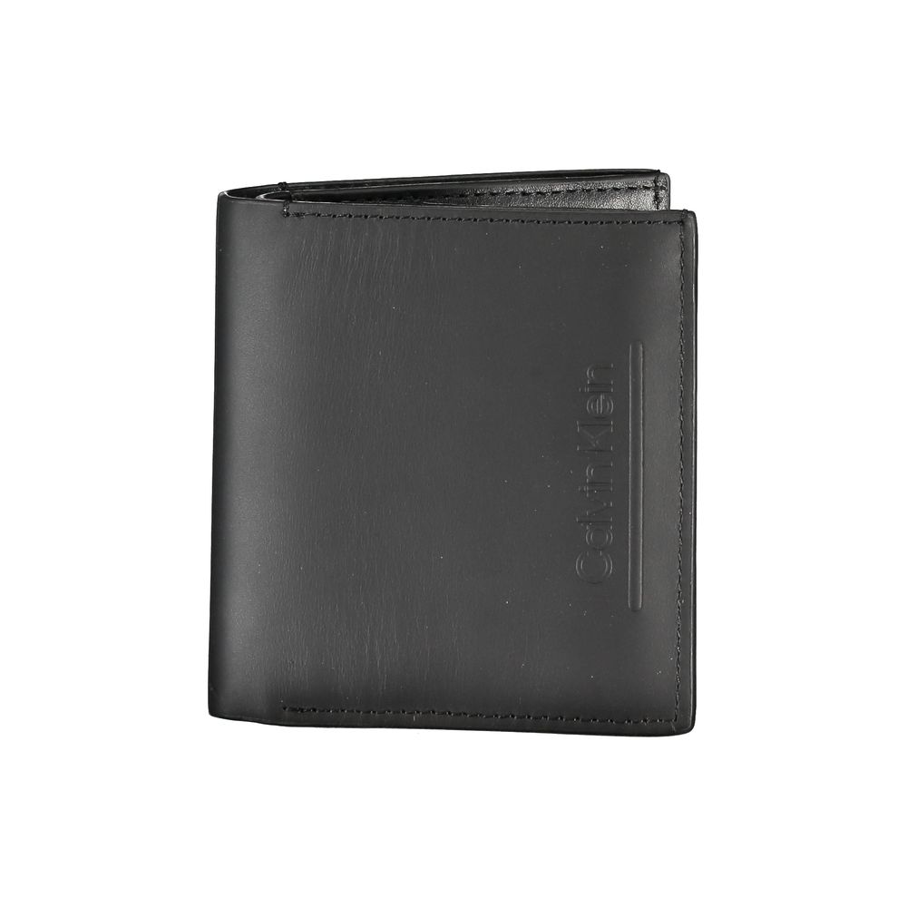 Calvin Klein Schwarzes Leder Portemonnaie für Herren