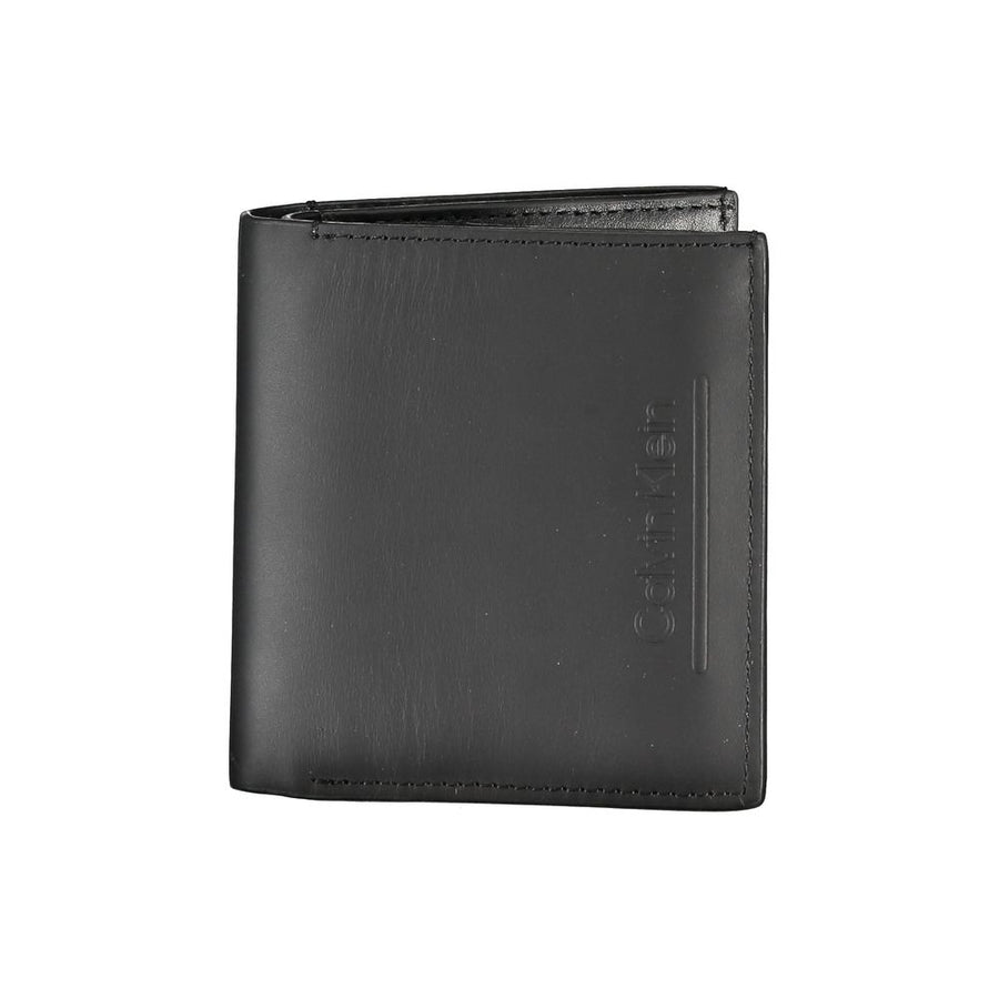 Calvin Klein Schwarzes Leder Portemonnaie für Herren
