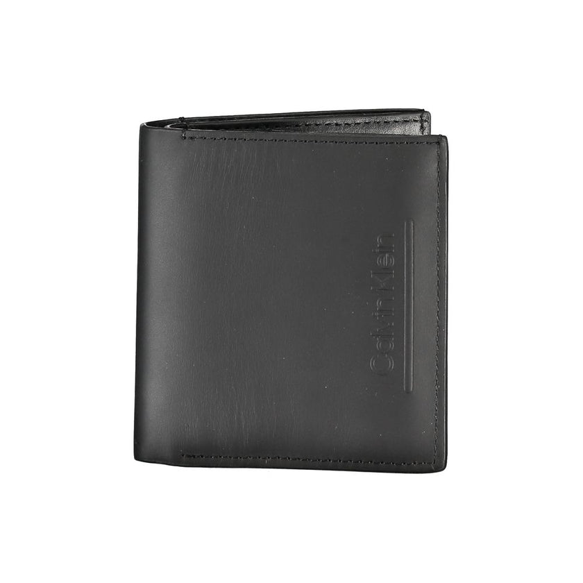 Calvin Klein Schwarzes Leder Portemonnaie für Herren