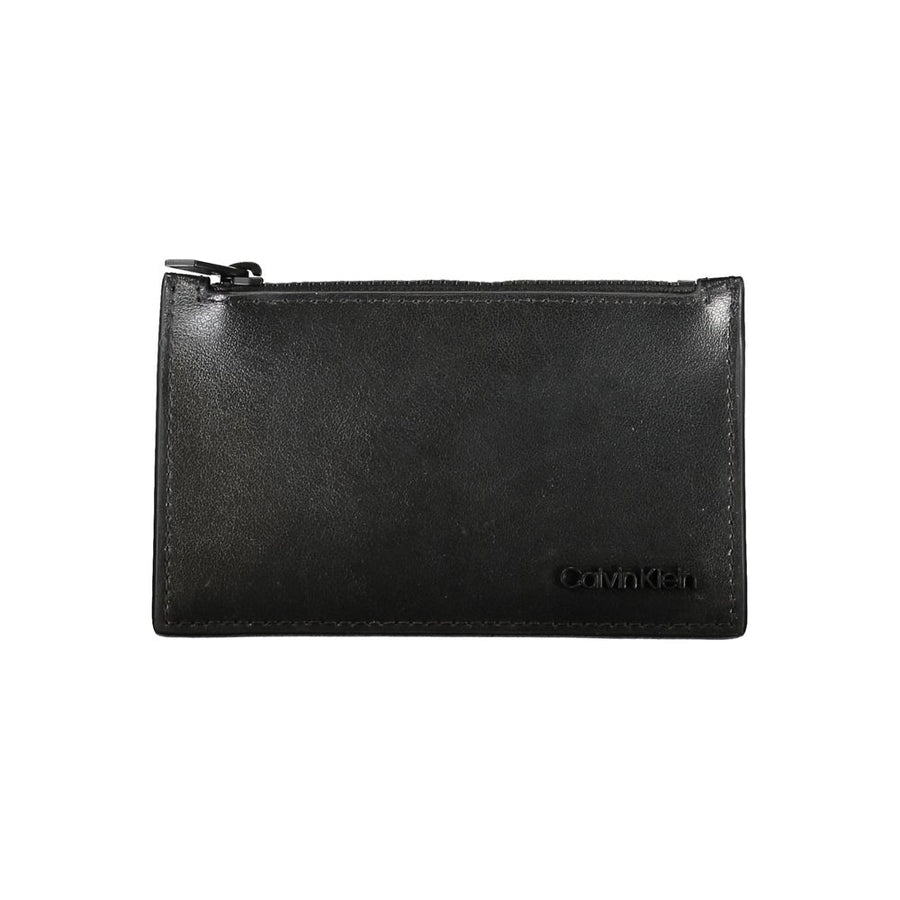 Calvin Klein Schwarzes Leder Portemonnaie für Herren