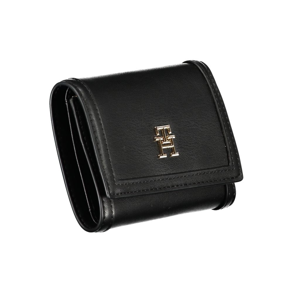 Tommy Hilfiger Schwarze Geldbörse aus Polyurethan für Damen