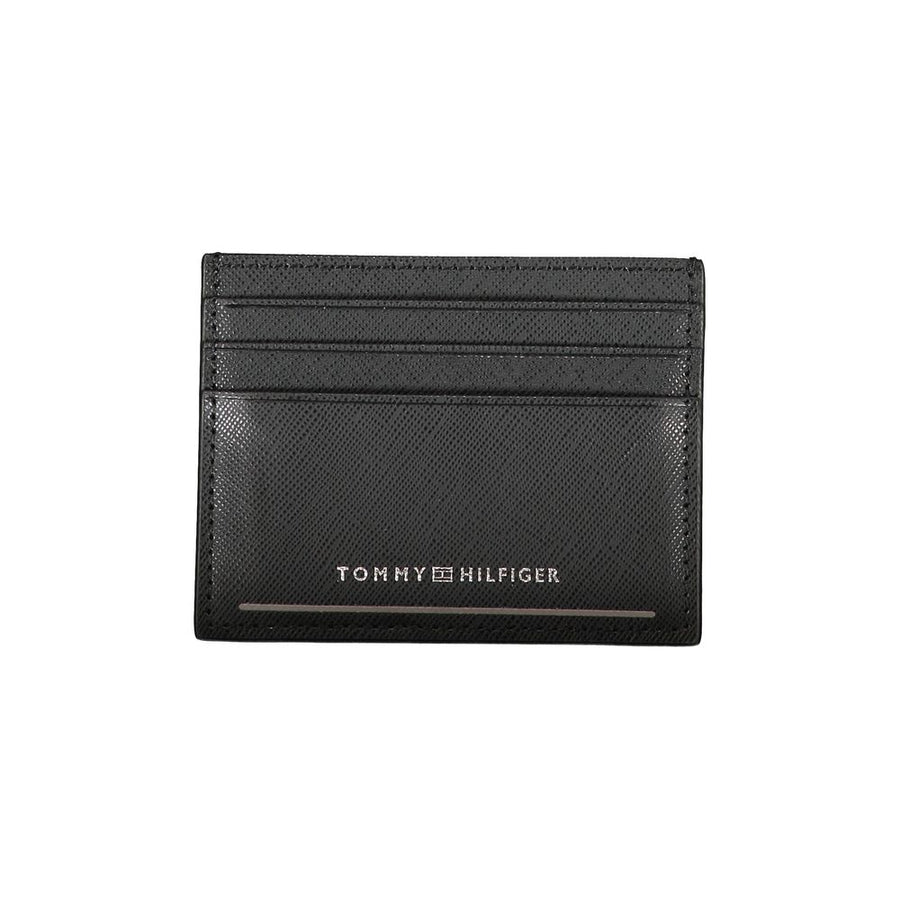 Tommy Hilfiger Schwarzes Leder Portemonnaie für Herren
