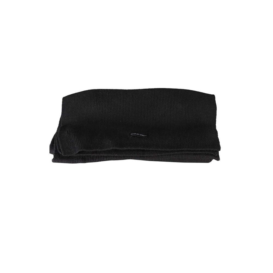 Calvin Klein Black Cotton Scarf