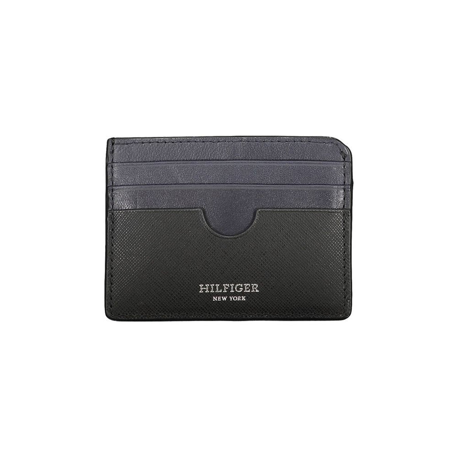 Tommy Hilfiger Schwarzes Leder Portemonnaie für Herren