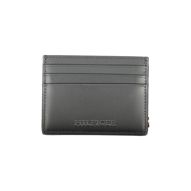 Tommy Hilfiger Schwarzes Leder Portemonnaie