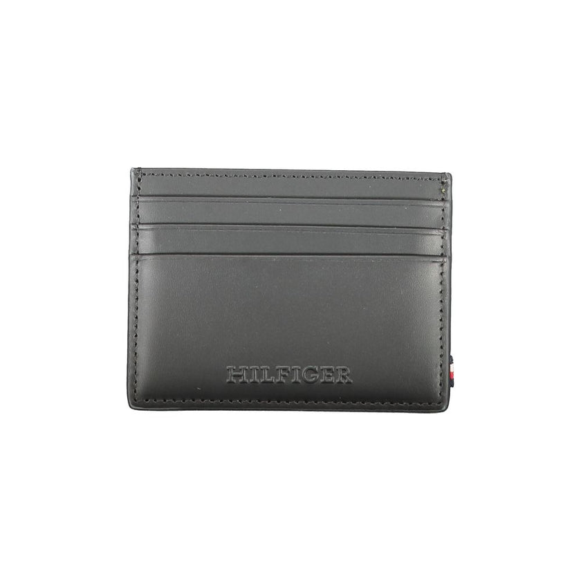 Tommy Hilfiger Schwarzes Leder Portemonnaie