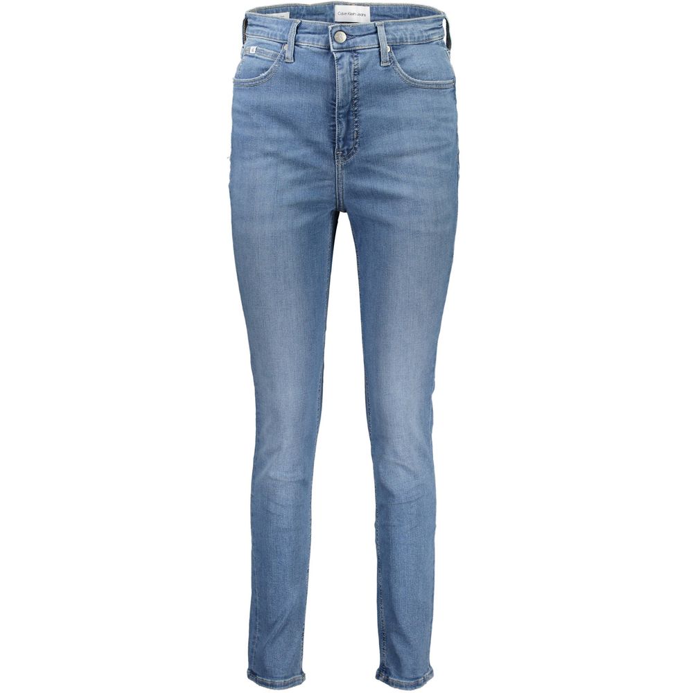 Calvin Klein Blue Cotton Straight-Leg Jeans