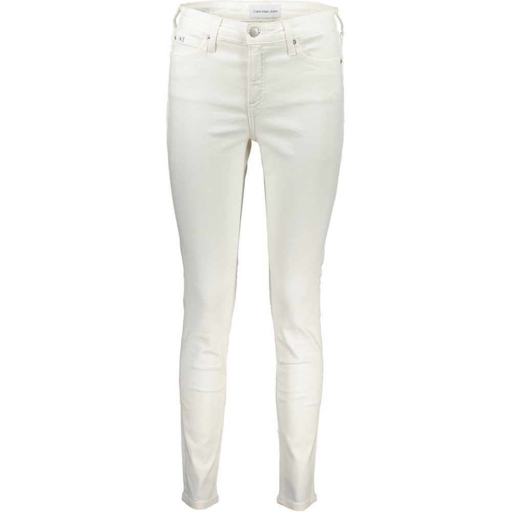 Calvin Klein White Cotton Denim Jeans