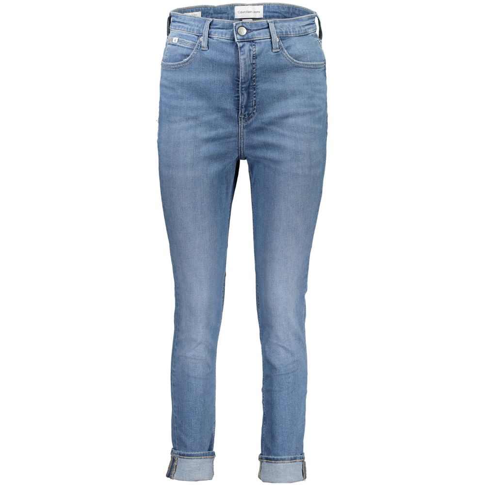 Calvin Klein Blue Cotton Straight-Leg Jeans