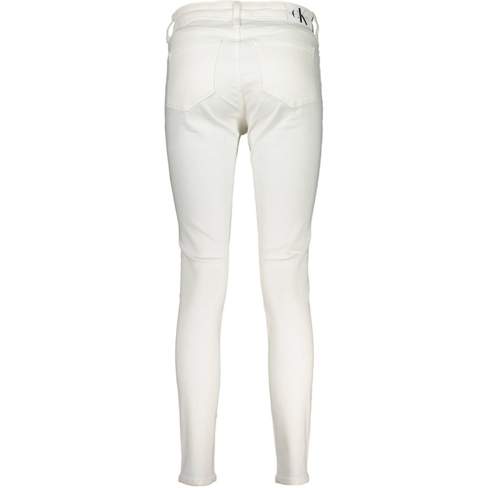 Calvin Klein White Cotton Denim Jeans
