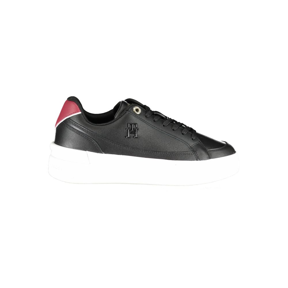 Tommy Hilfiger Black Genuine Leather Sneaker
