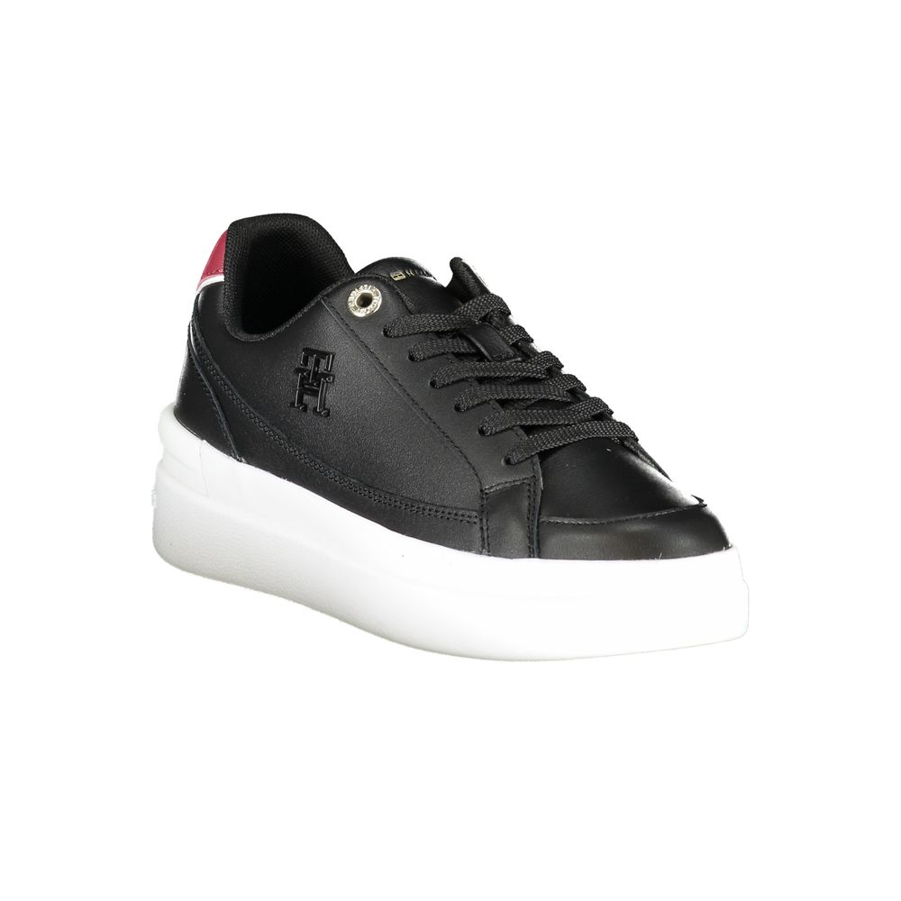 Tommy Hilfiger Black Genuine Leather Sneaker