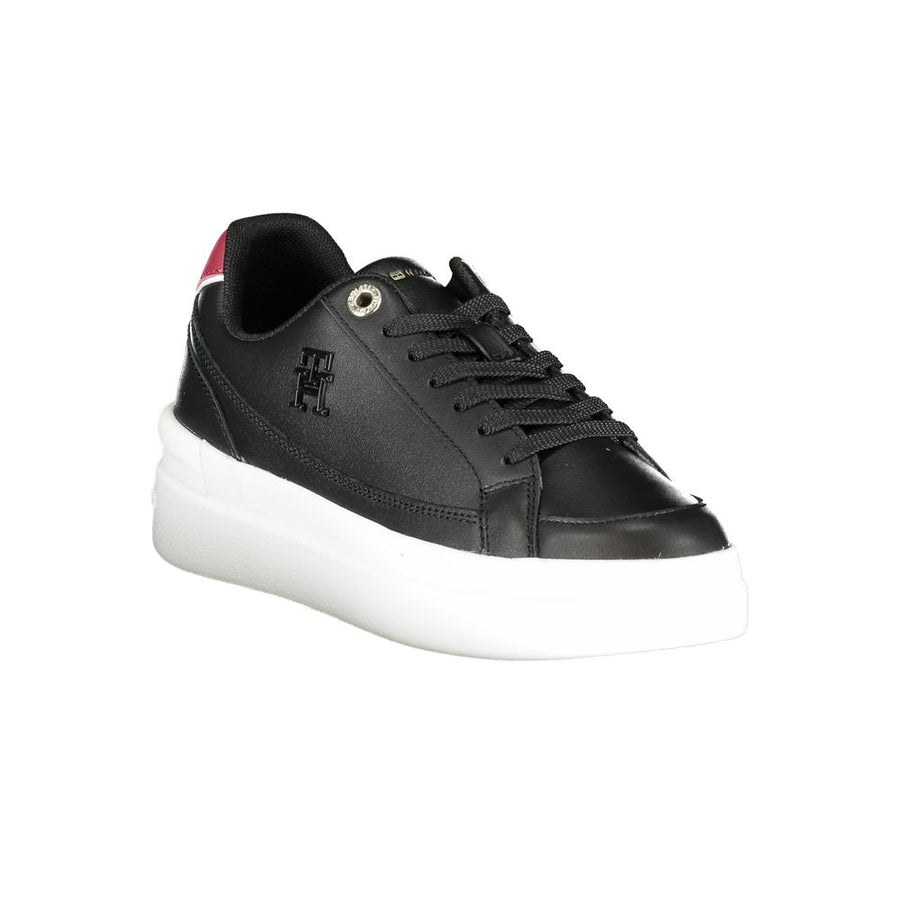 Tommy Hilfiger Black Genuine Leather Sneaker