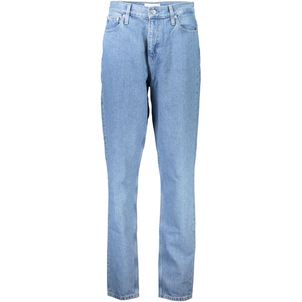 Calvin Klein Blue Cotton Straight-Leg Jeans