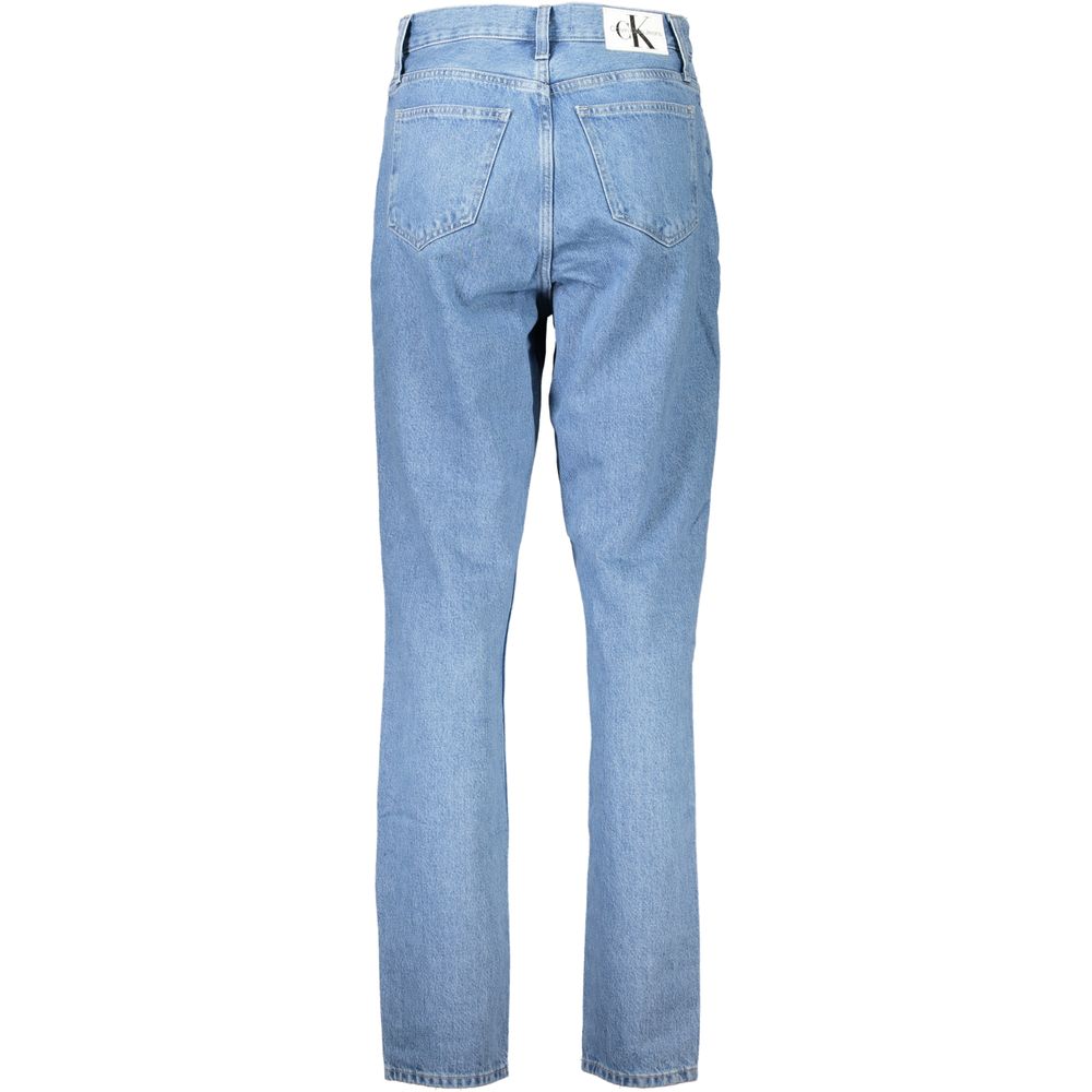 Calvin Klein Blue Cotton Straight-Leg Jeans