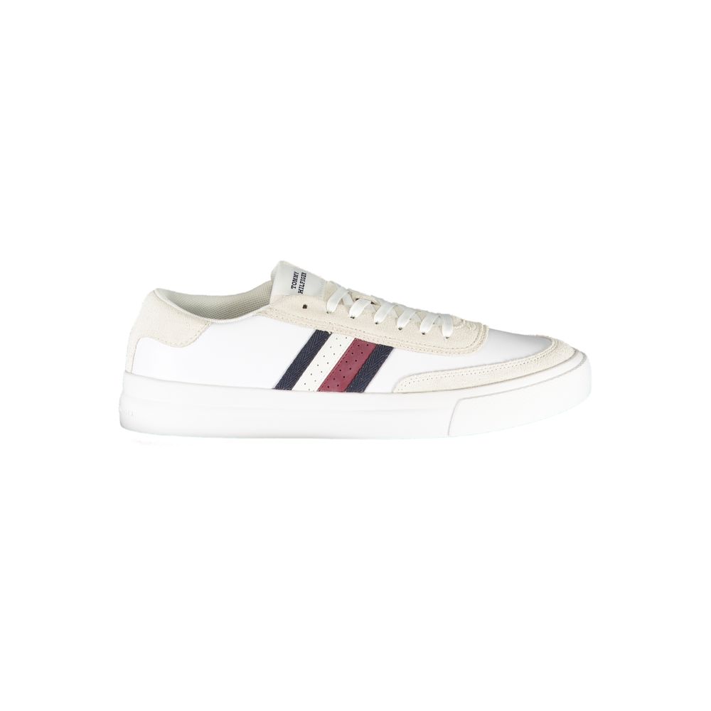 Tommy Hilfiger Men's White Leather Sneakers