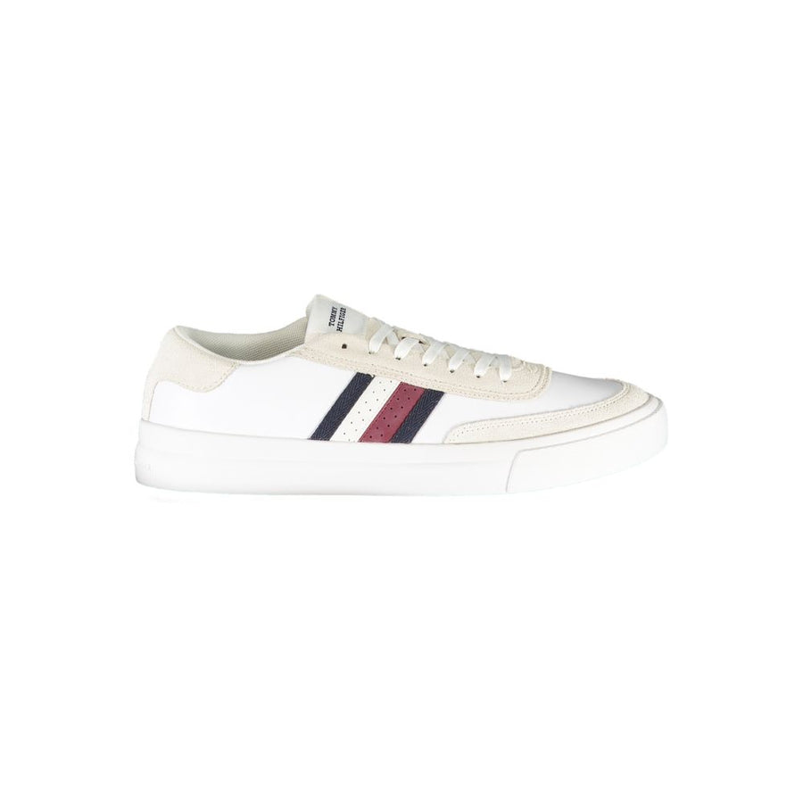 Tommy Hilfiger Men's White Leather Sneakers