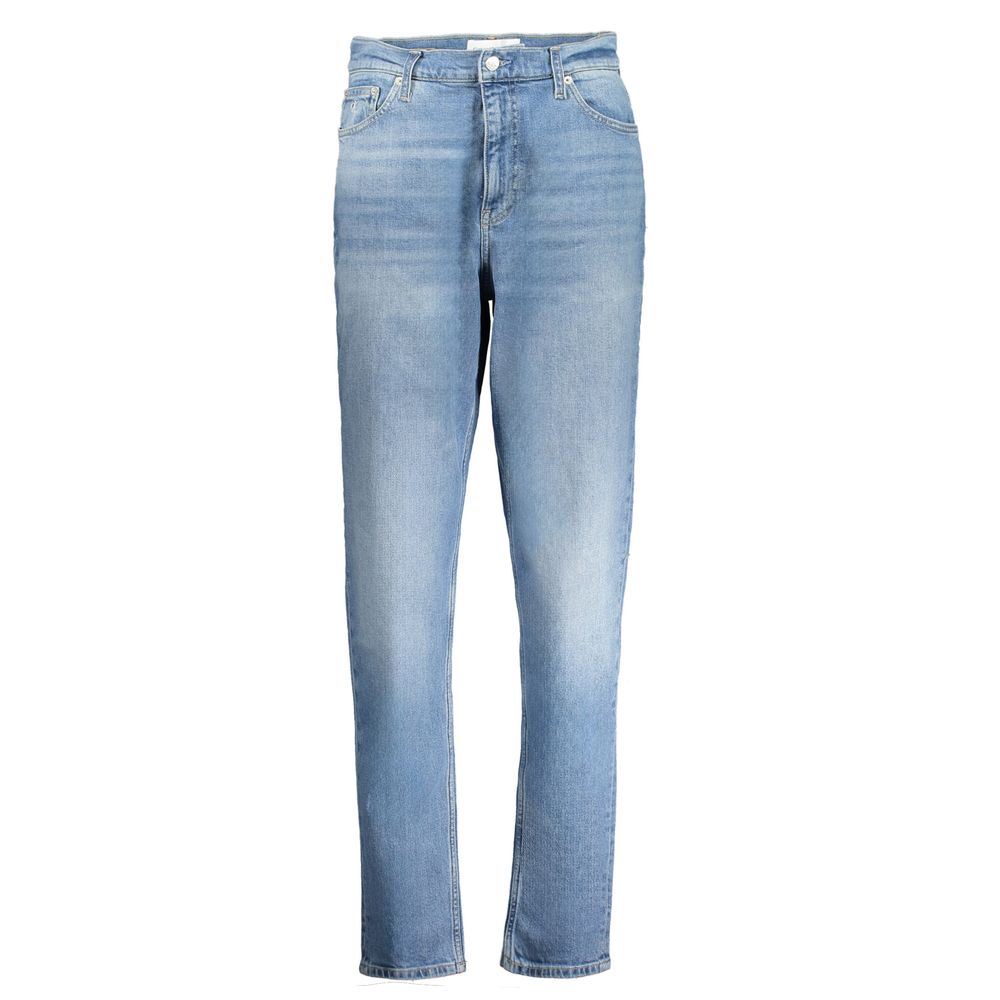 Calvin Klein Blue Cotton Straight-Leg Jeans