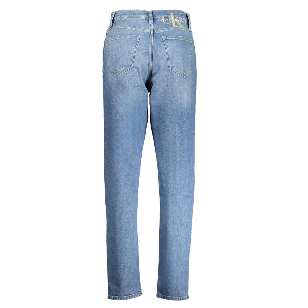 Calvin Klein Blue Cotton Straight-Leg Jeans
