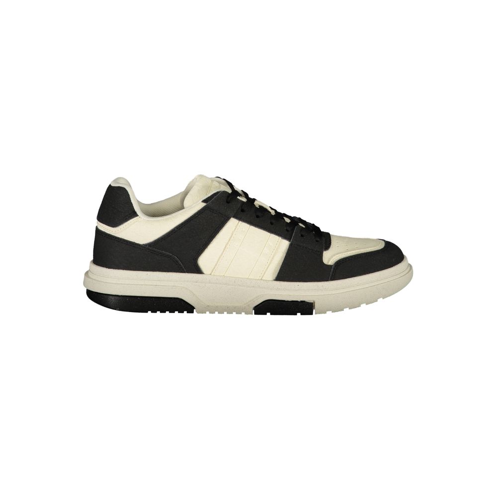 Tommy Hilfiger schwarzer Polyester Sneaker mit Schnürsenkeln und Logo