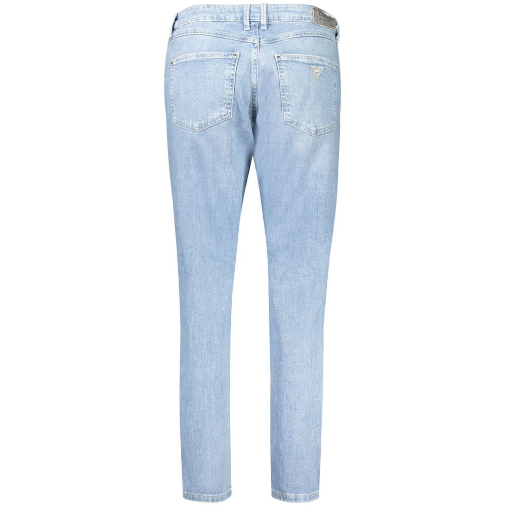 Guess Jeans Blue Cotton Straight Leg Jeans
