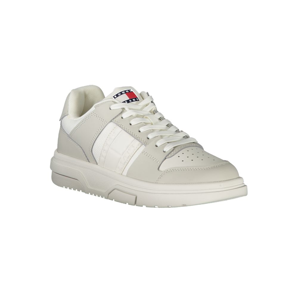 Tommy Hilfiger Women's White Leather Sneakers