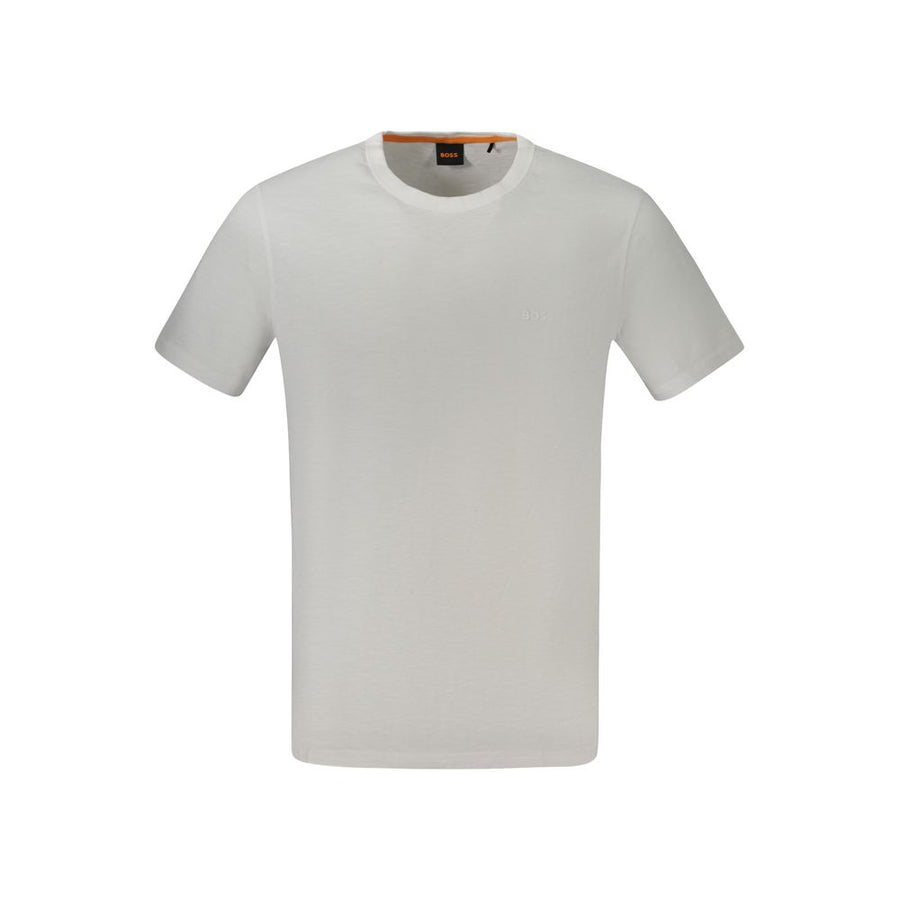 Hugo Boss Weißes Herren-T-Shirt aus Baumwolle