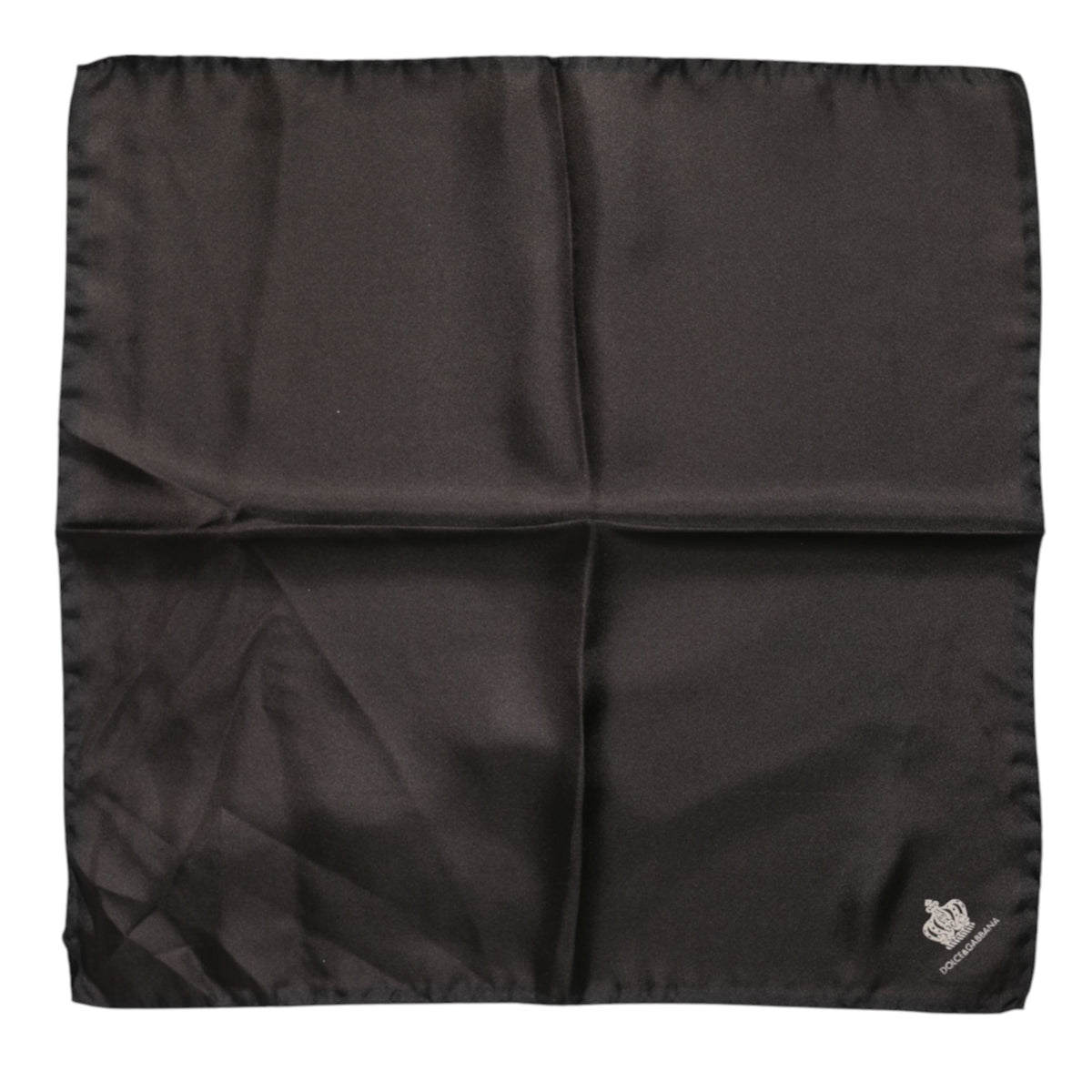 Dolce & Gabbana Brown DG Crown Silk Square Men's Foulard Scarf