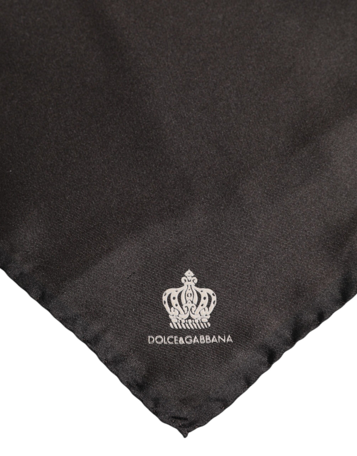 Dolce & Gabbana Brown DG Crown Silk Square Men's Foulard Scarf