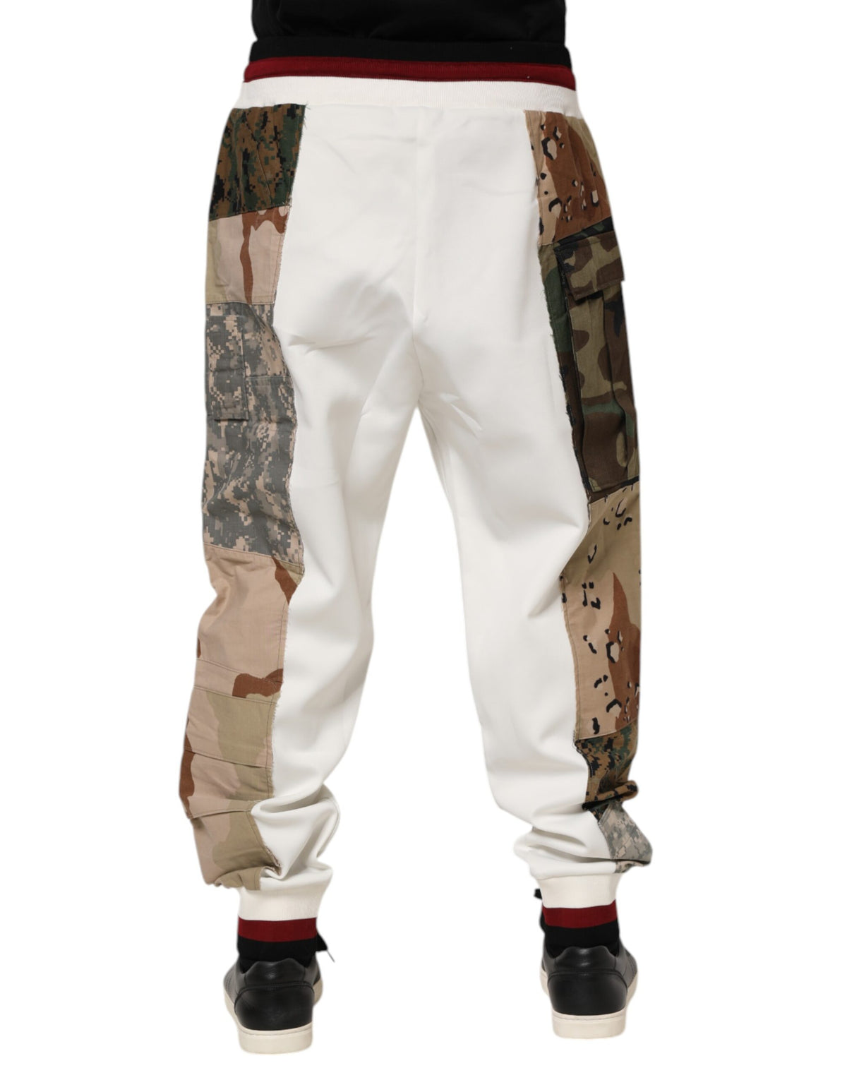 Dolce & Gabbana White Patchwork Joggers