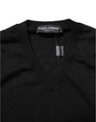 Dolce & Gabbana Dark Grey Embroidered Logo Jumper