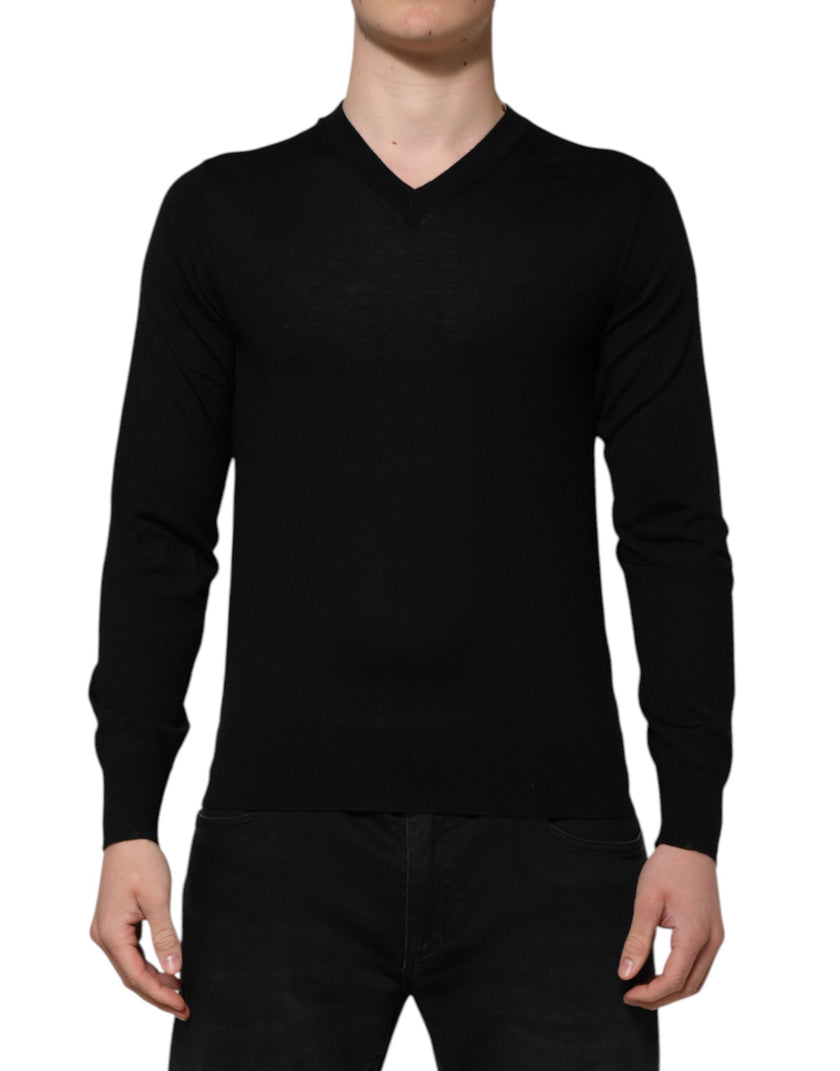 Dolce & Gabbana Dark Grey Embroidered Logo Jumper