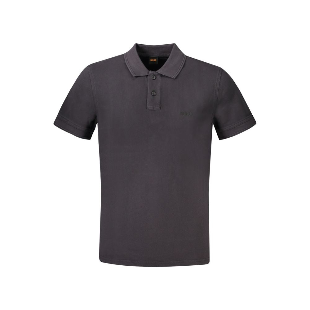 Hugo Boss Men's Black Cotton Polo Shirt