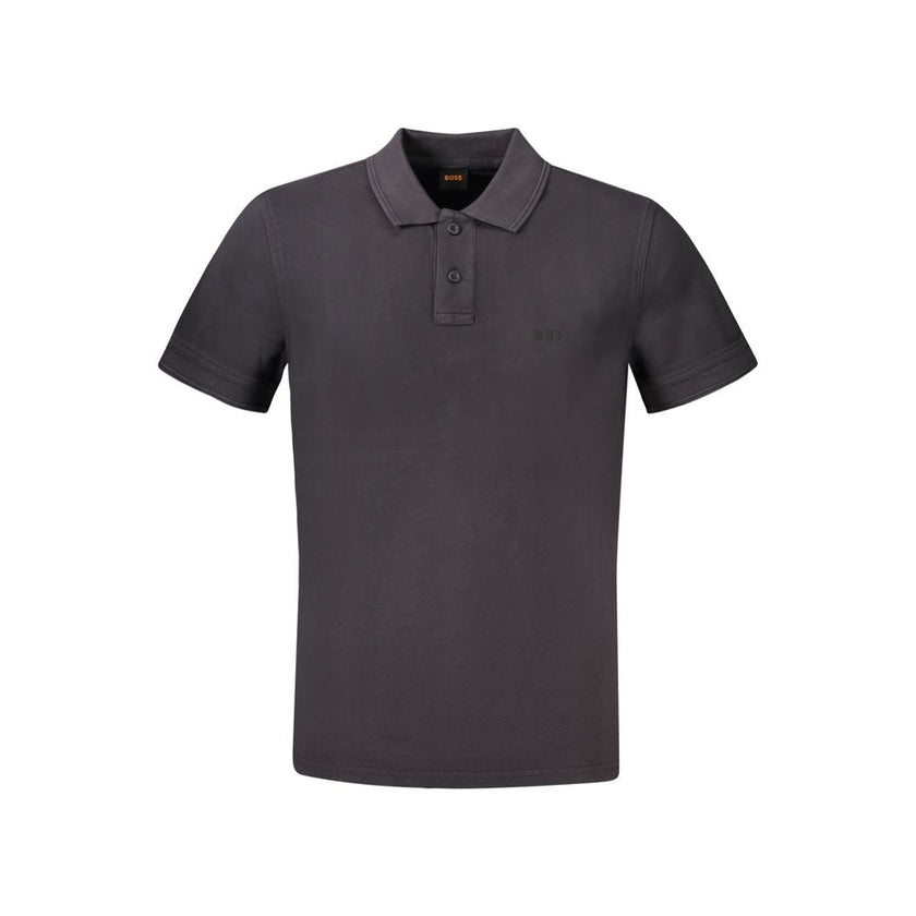 Hugo Boss Schwarzes Baumwoll-Poloshirt für Herren