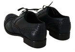 Dolce & Gabbana Dunkelblaue Leder Wingtip Oxford Business Schuhe