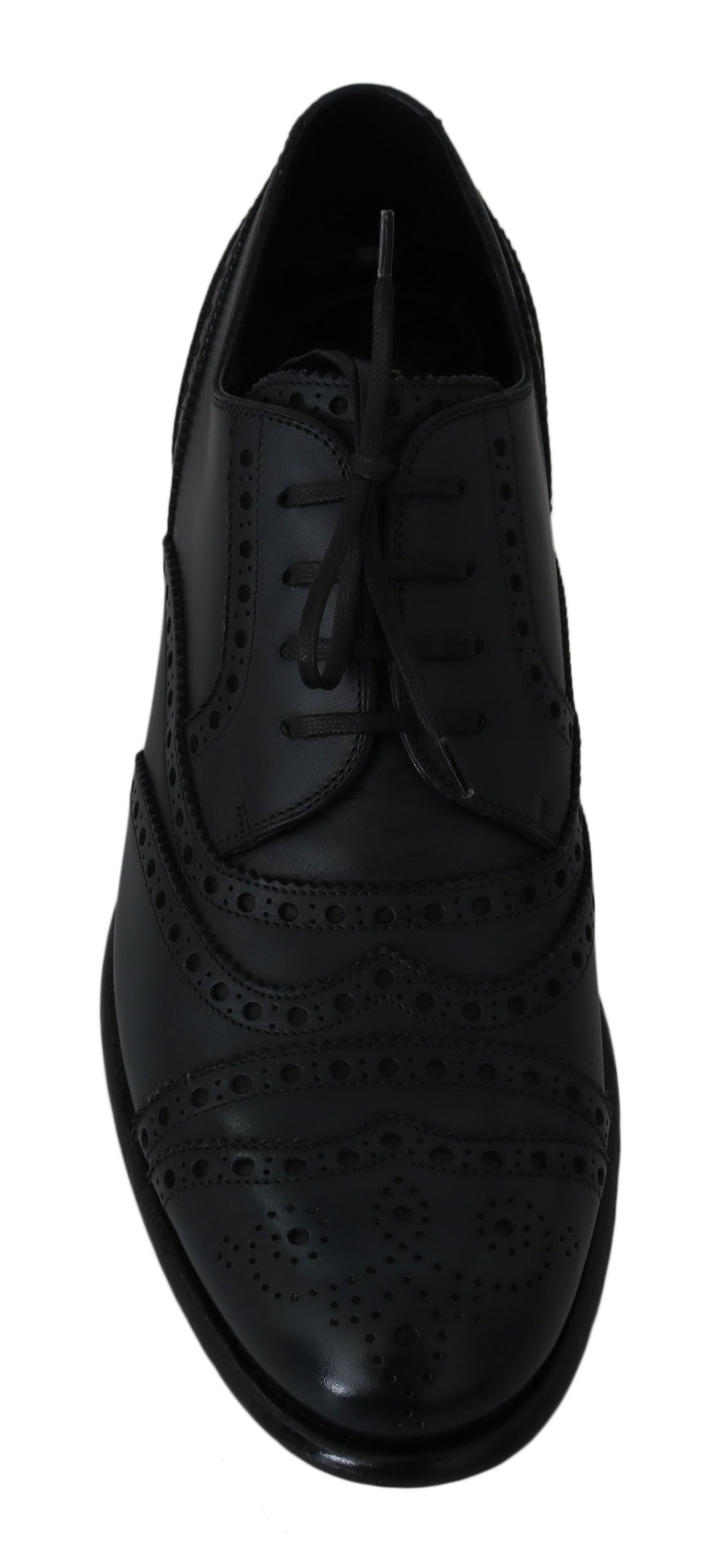 Dolce & Gabbana Dunkelblaue Leder Wingtip Oxford Business Schuhe