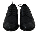 Dolce & Gabbana Dunkelblaue Leder Wingtip Oxford Business Schuhe