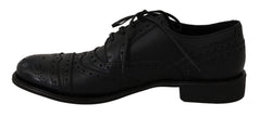 Dolce & Gabbana Blaue Leder Wingtip Oxford Dress Schuhe