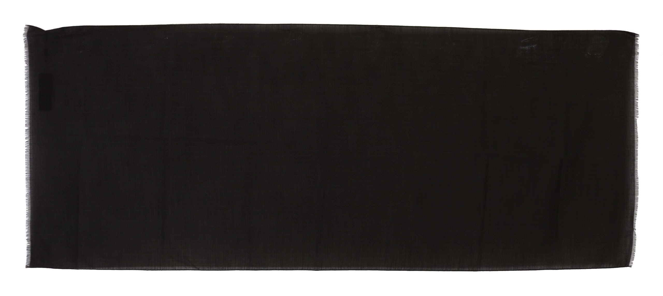 Dolce & Gabbana Dark grey pure wool scarf with striped pattern