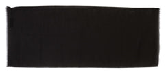 Dolce & Gabbana Dark grey pure wool scarf with striped pattern