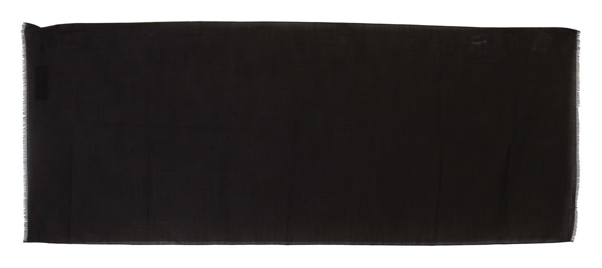 Dolce & Gabbana Dark grey pure wool striped scarf