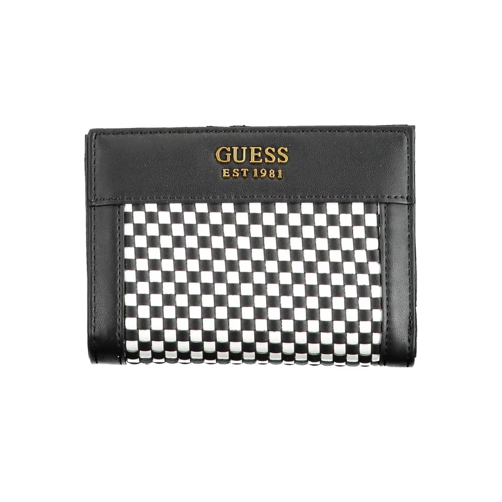 Guess Jeans Schwarze Geldbörse aus Polyurethan für Damen