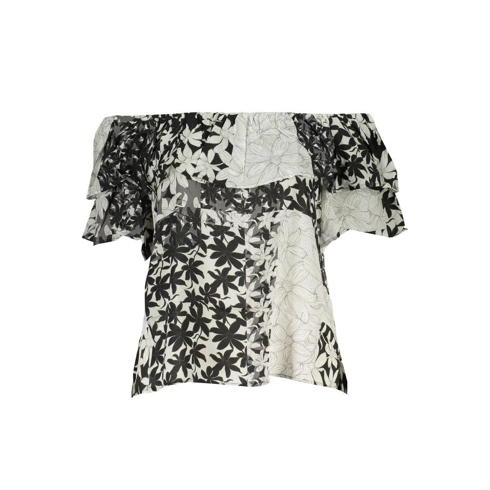 Desigual Weißes Baumwoll-T-Shirt