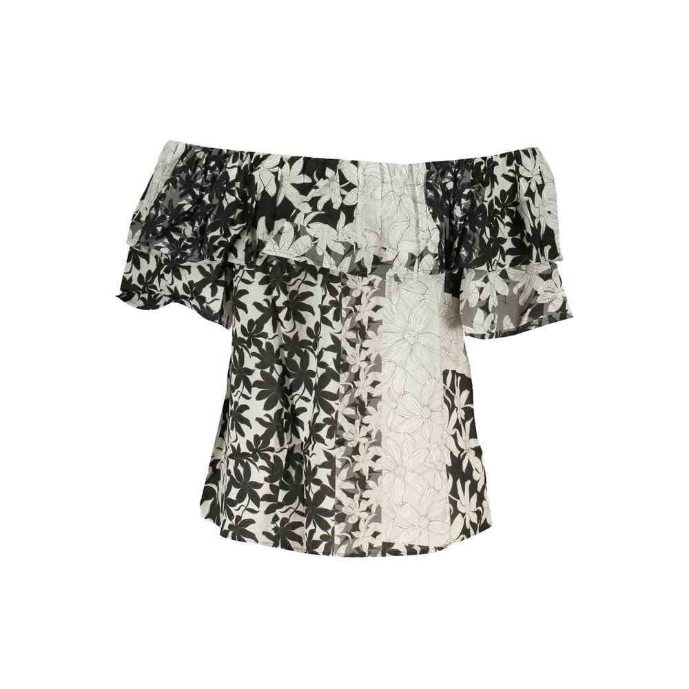 Desigual Weißes Baumwoll-T-Shirt