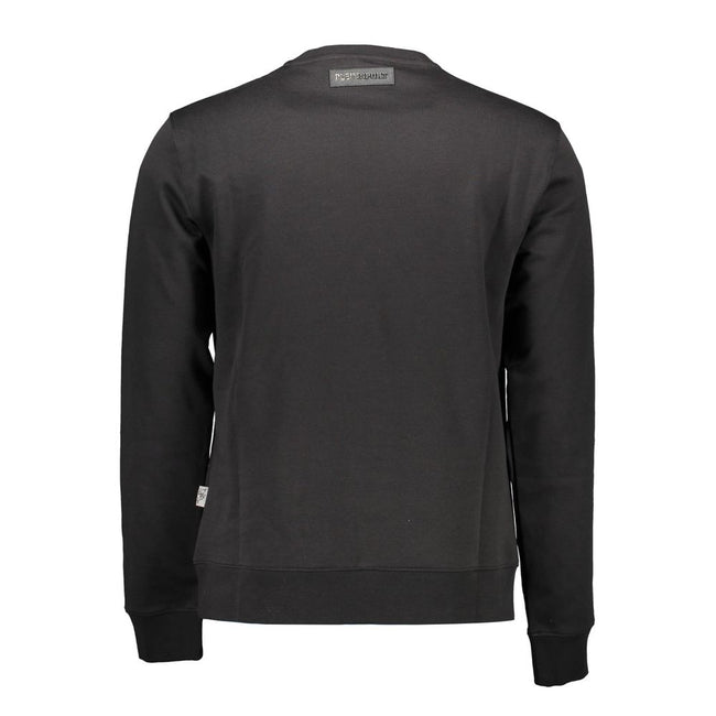 Plein Sport Schwarzer Herrenpullover aus Baumwolle