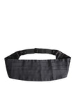 Dolce & Gabbana Dunkelblauer Gürtel aus 100% Seide Taillenkummerbund
